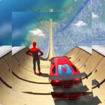 spider superhero car stunts android application logo